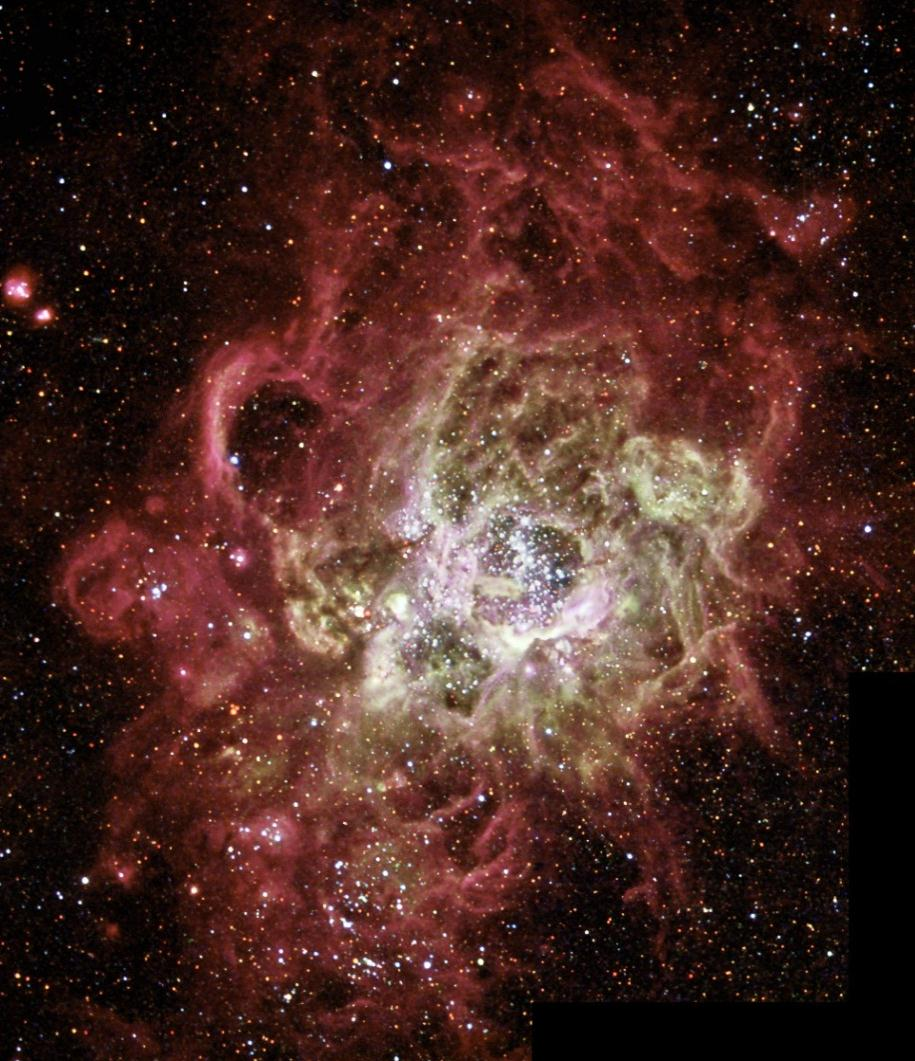 Sterne bilden sich in riesigen Molekül-Wolken (GMCs) Giant H II Region in