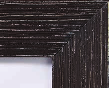 Holzrahmen wooden frame Allegra Profil profile HJ : nach innen abfallendes Holz-Profil wooden profile sloping inwards leicht gerillt mit feinen Silberlinien in 4 Farben slightly grooved with fine