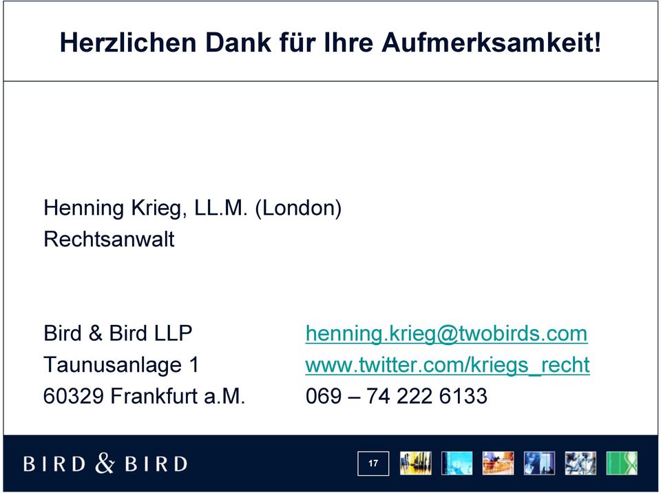 (London) Rechtsanwalt Bird & Bird LLP henning.