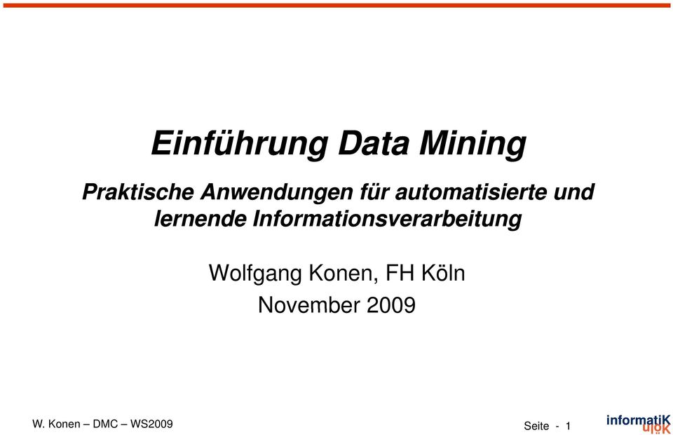 Informationsverarbeitung Wolfgang onen, FH