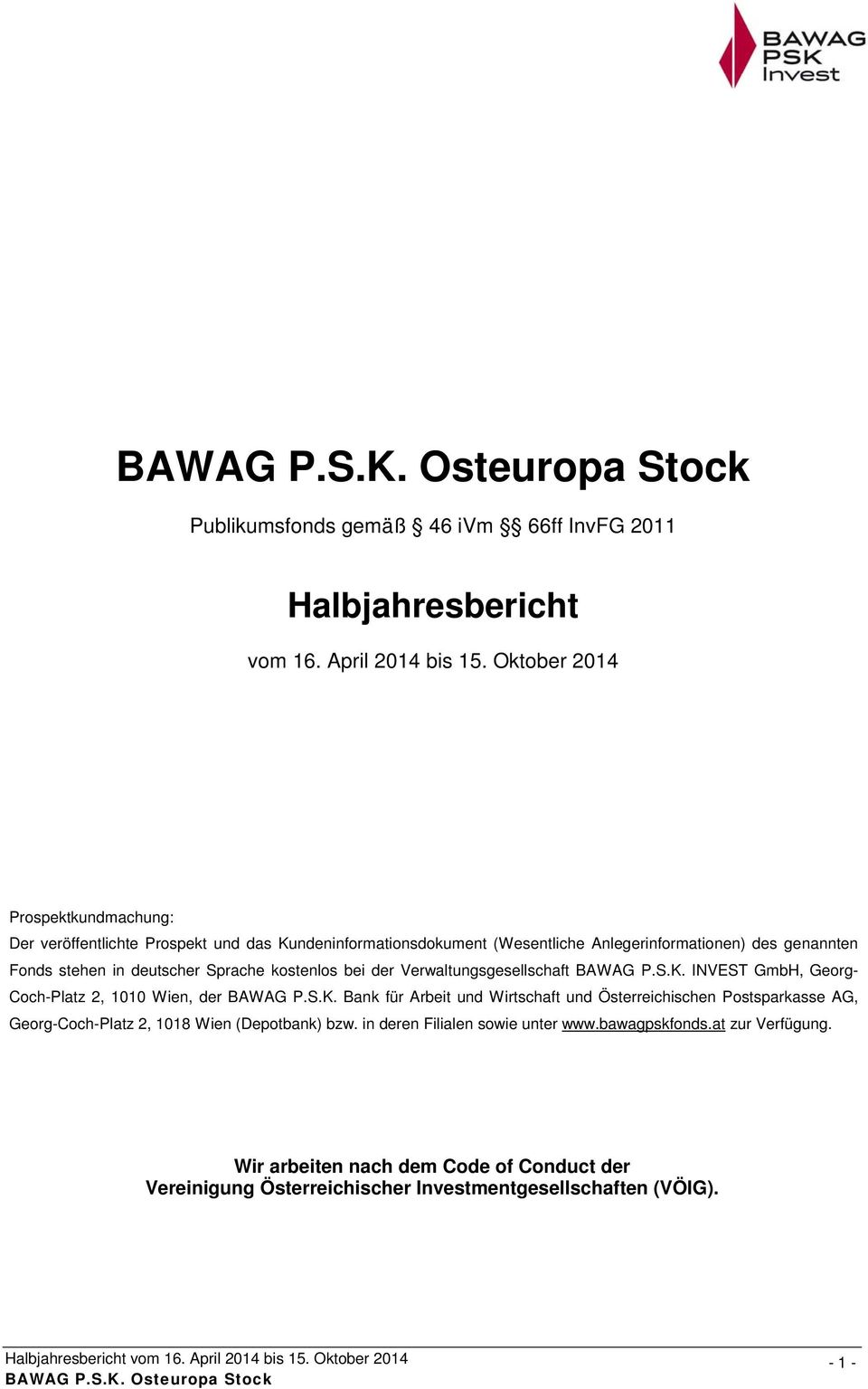 deutscher Sprache kostenlos bei der Verwaltungsgesellschaft BAWAG P.S.K.