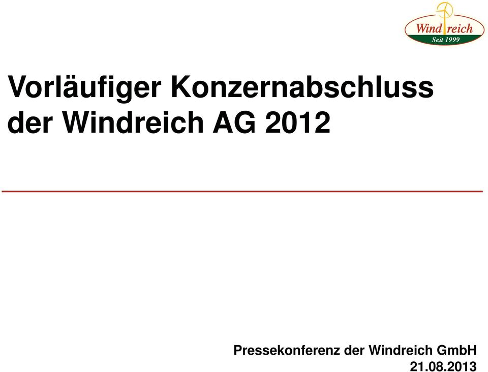 Windreich AG 2012