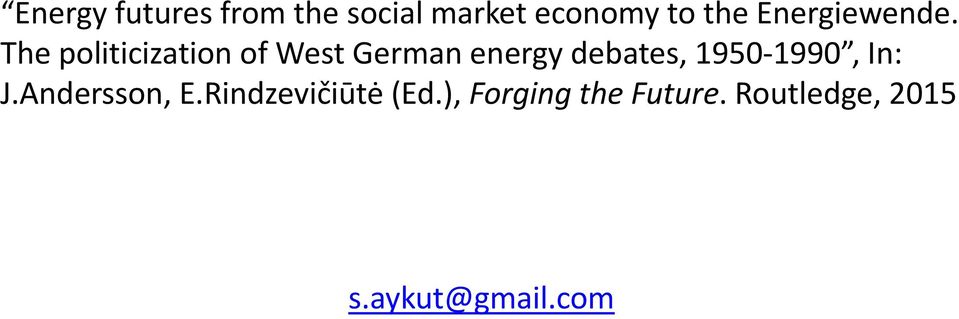 The politicization of West German energy debates, 1950