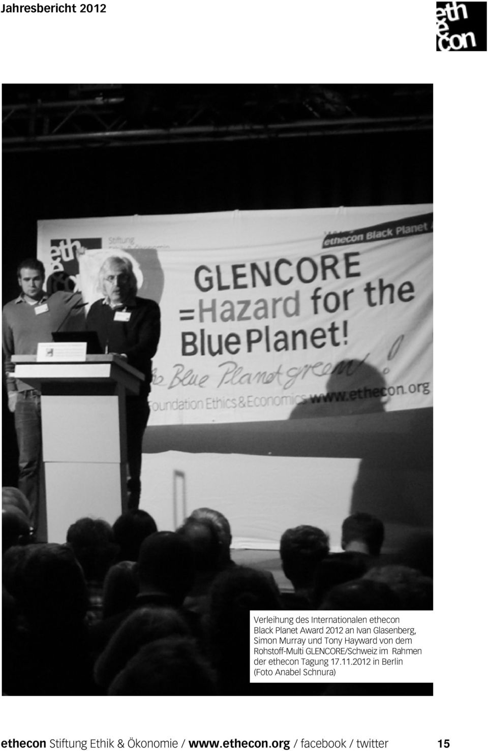 GLENCORE/Schweiz im Rahmen der ethecon Tagung 17.11.