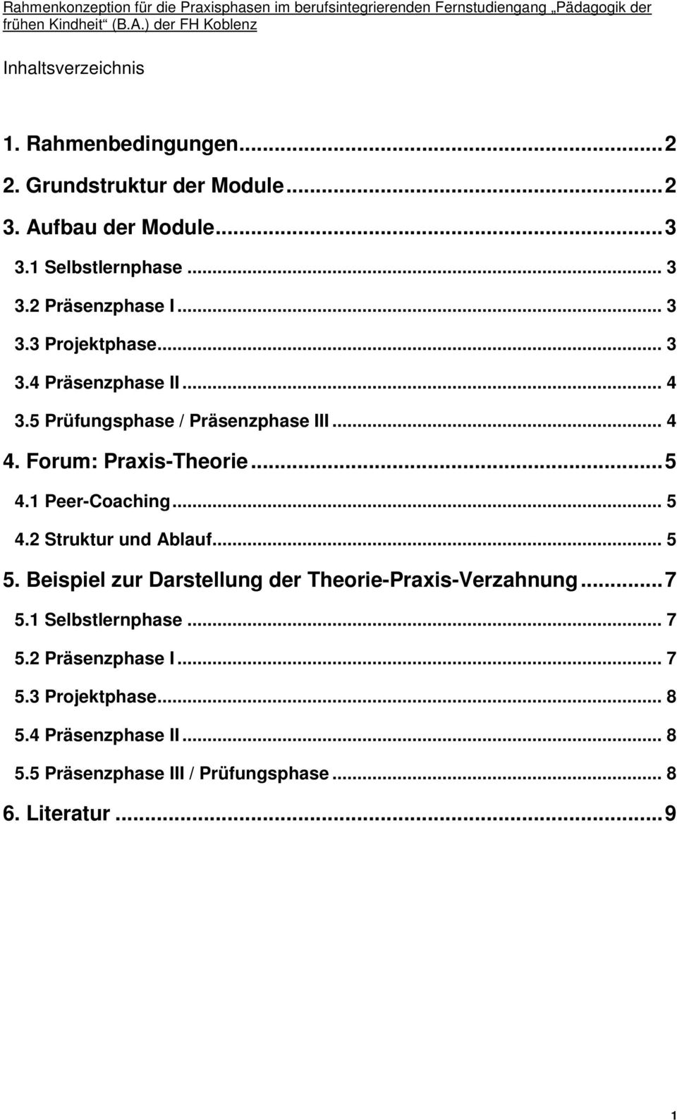 Forum: Praxis-Theorie...5 4.1 Peer-Coaching... 5 4.2 Struktur und Ablauf... 5 5.