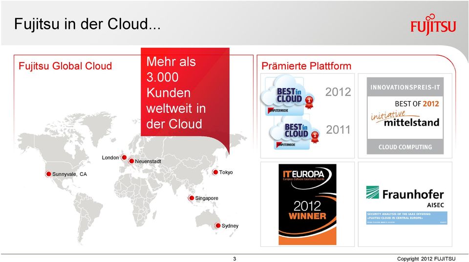 000 Kunden weltweit in der Cloud Prämierte