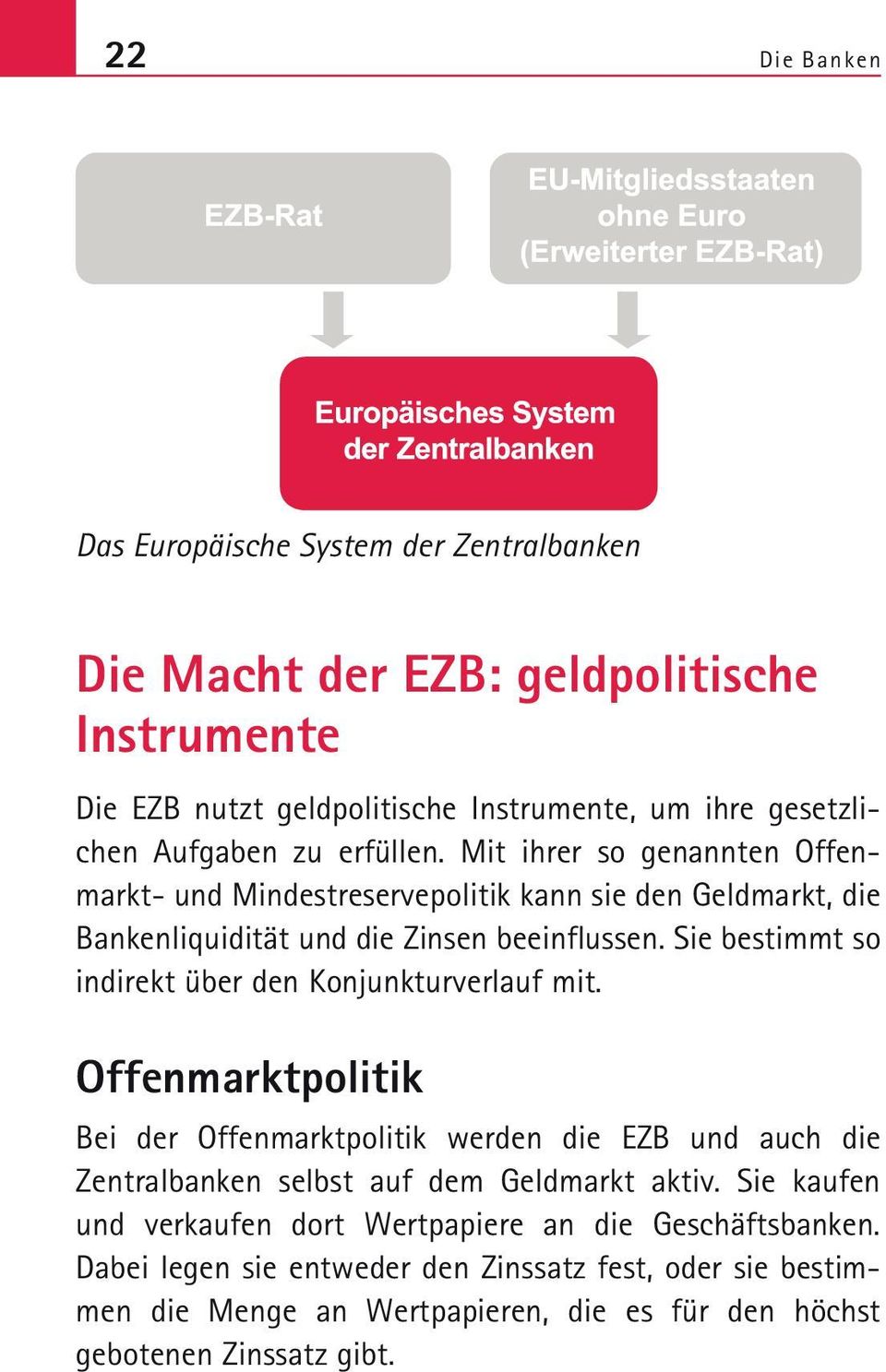 Sie bestimmt so indirekt über den Konjunkturverlauf mit. Offenmarktpolitik Bei der Offenmarktpolitik werden die EZB und auch die Zentralbanken selbst auf dem Geldmarkt aktiv.