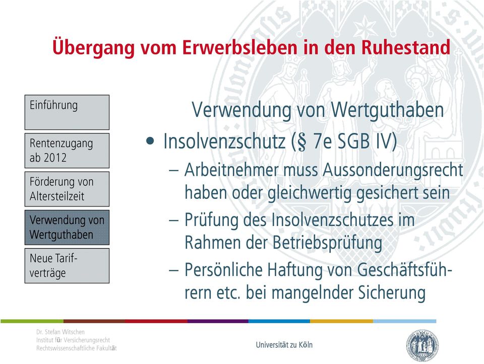 Prüfung des Insolvenzschutzes im Rahmen der Betriebsprüfung