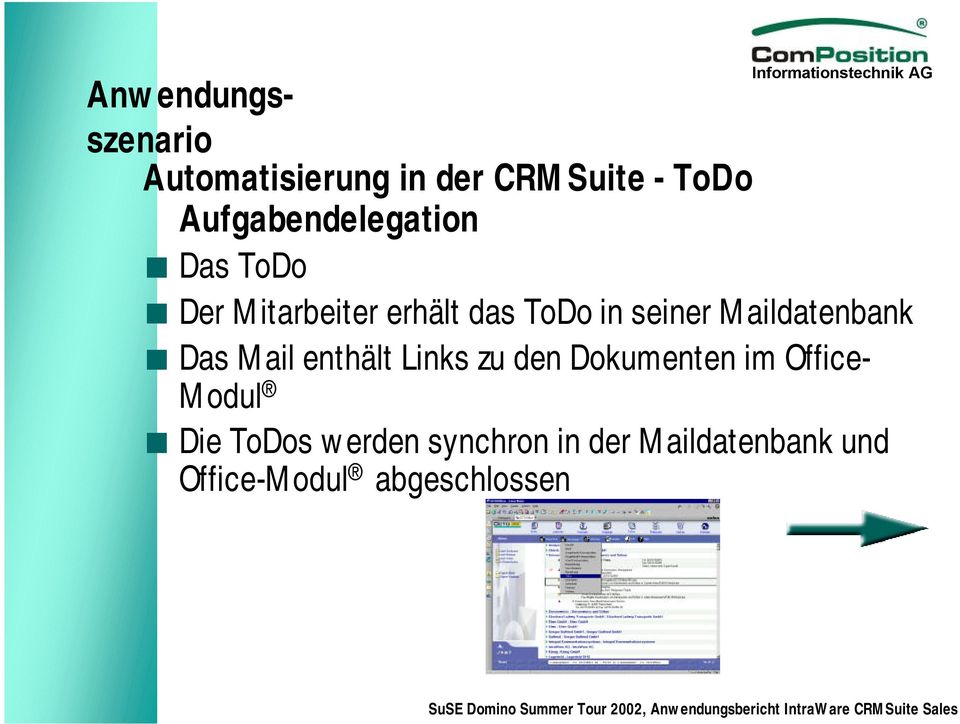Maildatenbank Das Mail enthält Links zu den Dokumenten im Office-