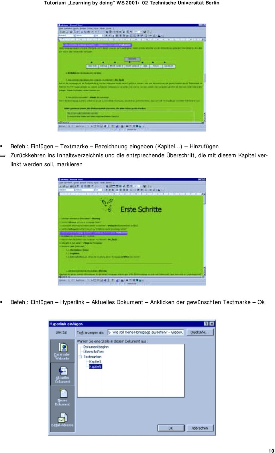 entsprechende Überschrift, die mit diesem Kapitel verlinkt werden soll,