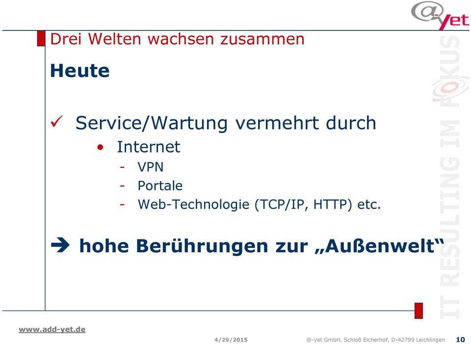 Web-Technologie (TCP/IP, HTTP) etc.