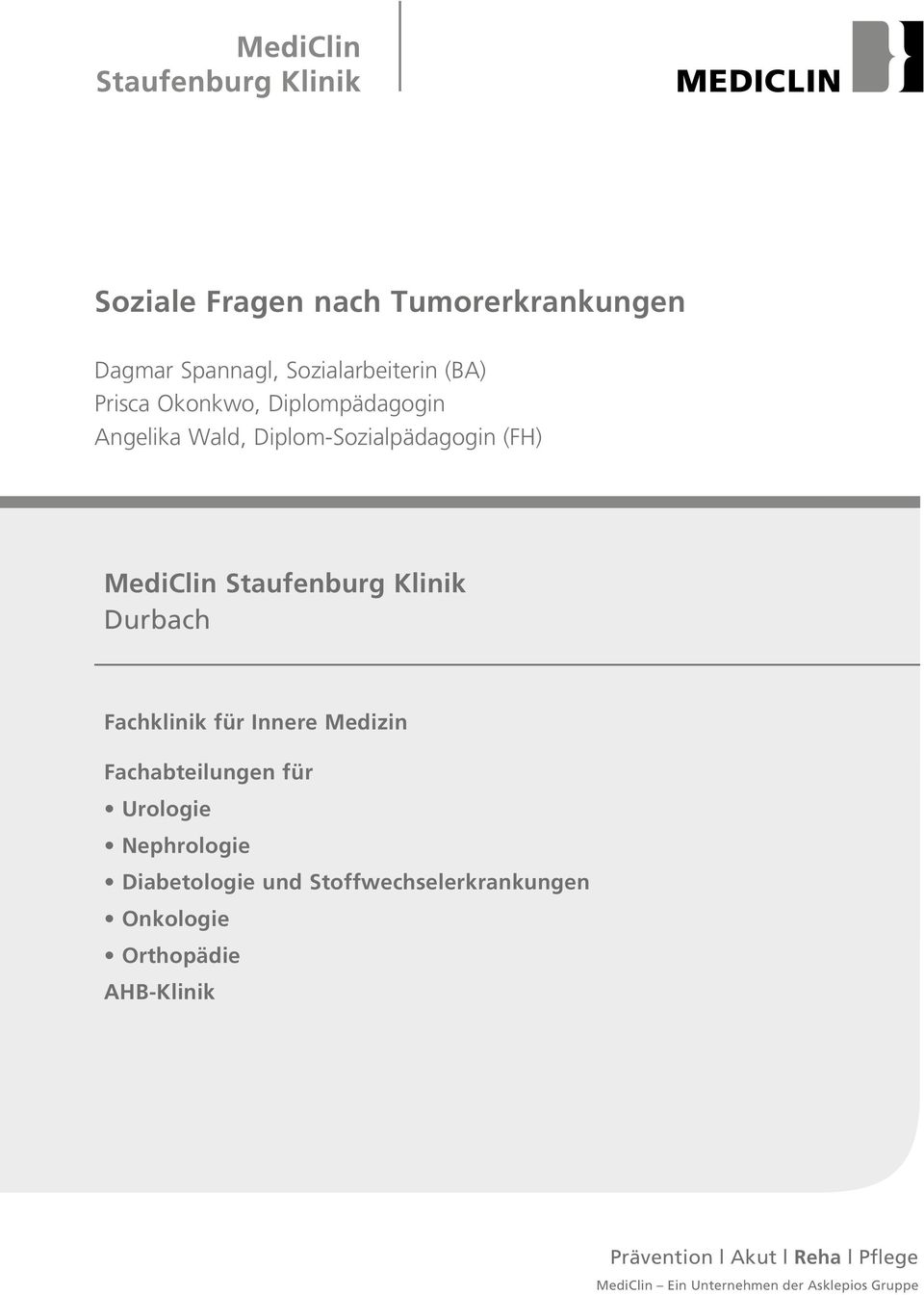 Fachkliik für Iere Medizi Fachabteiluge für Urologie Nephrologie Diabetologie ud