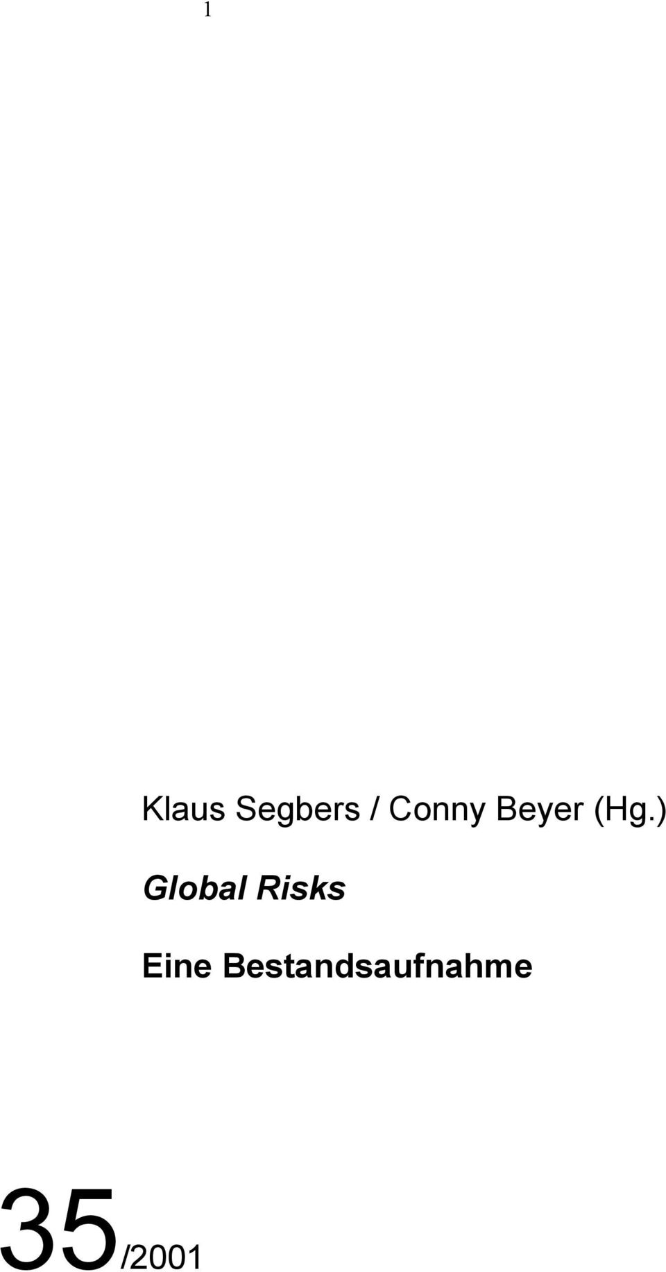 ) Global Risks Eine