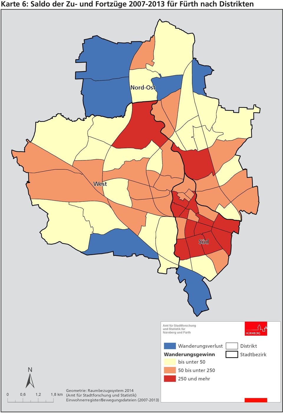 Statistik) Einwohnerregister/Bewegungsdateien (2007-2013) Wanderungsverlust