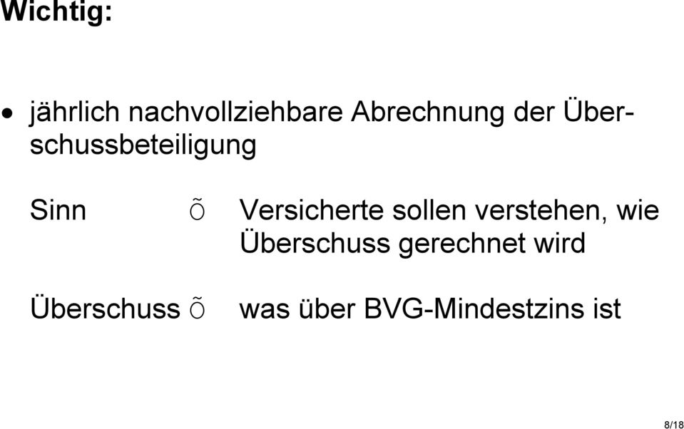 sollen verstehen, wie Überschuss gerechnet