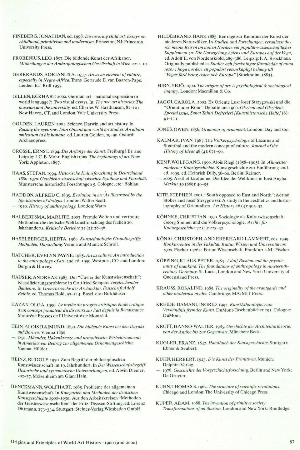 J. Brill 1957. GILLEN, ECKHART. 2002. German art national expression or world language?: Two visual essays. In: The two art histories: museum and the university, ed. Charles W. Haxthausen, 87-101.