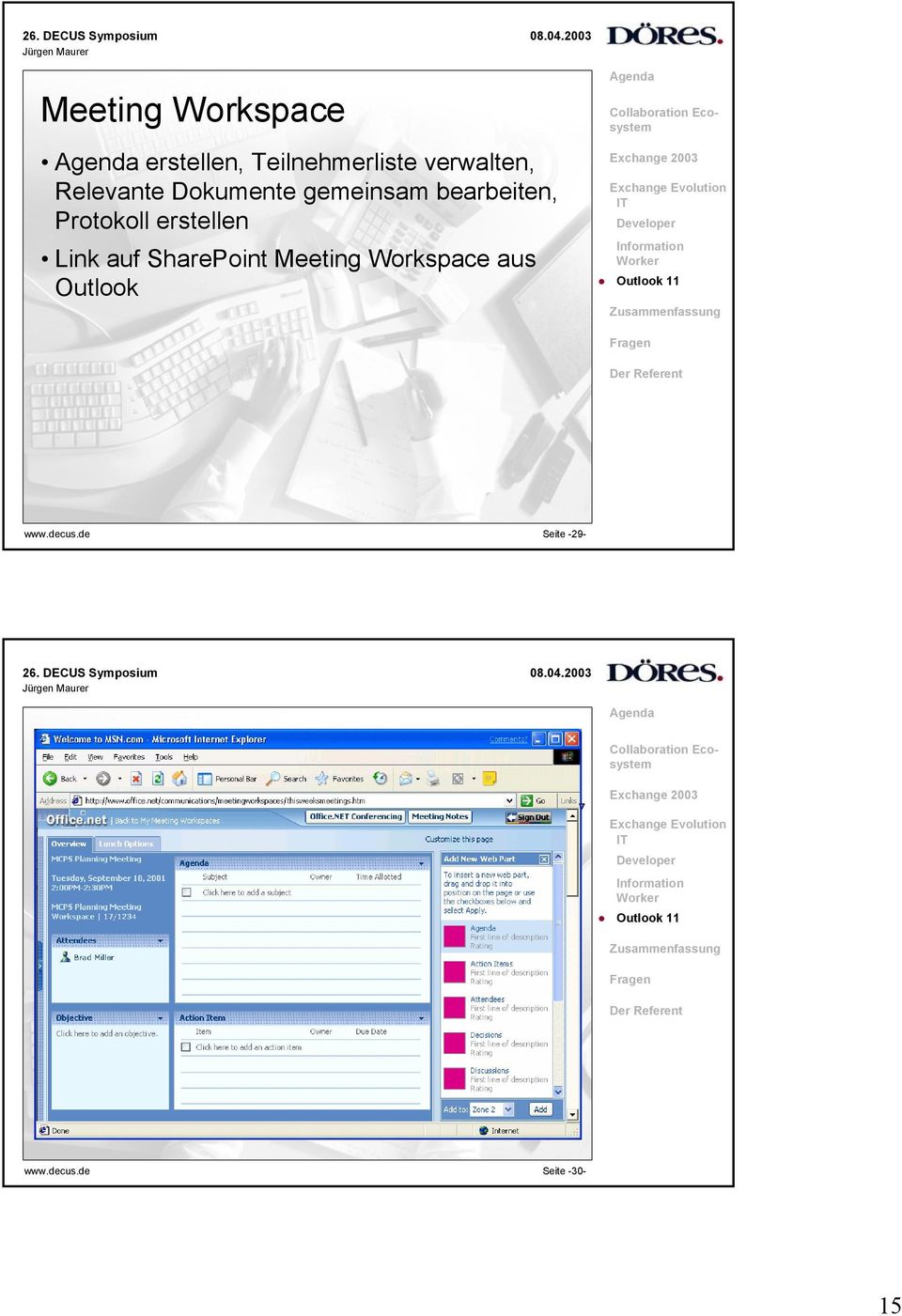 Protokoll erstellen Link auf SharePoint Meeting