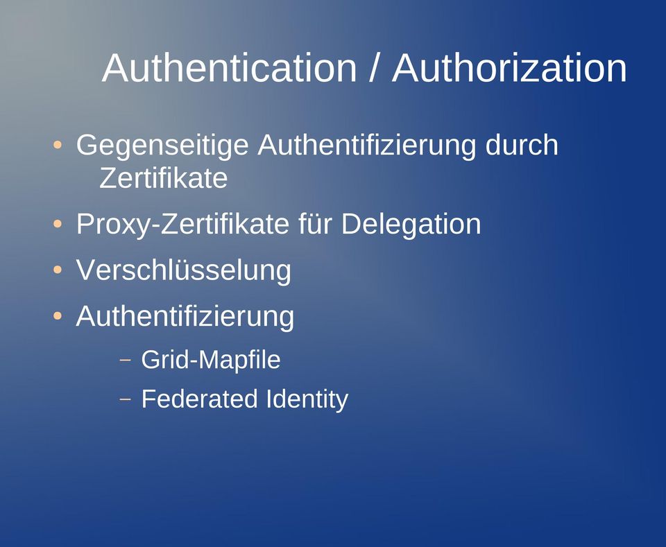 Proxy-Zertifikate für Delegation