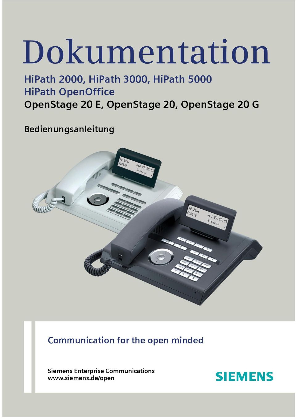 OpenStage 20 G Bedienungsanleitung Communication for