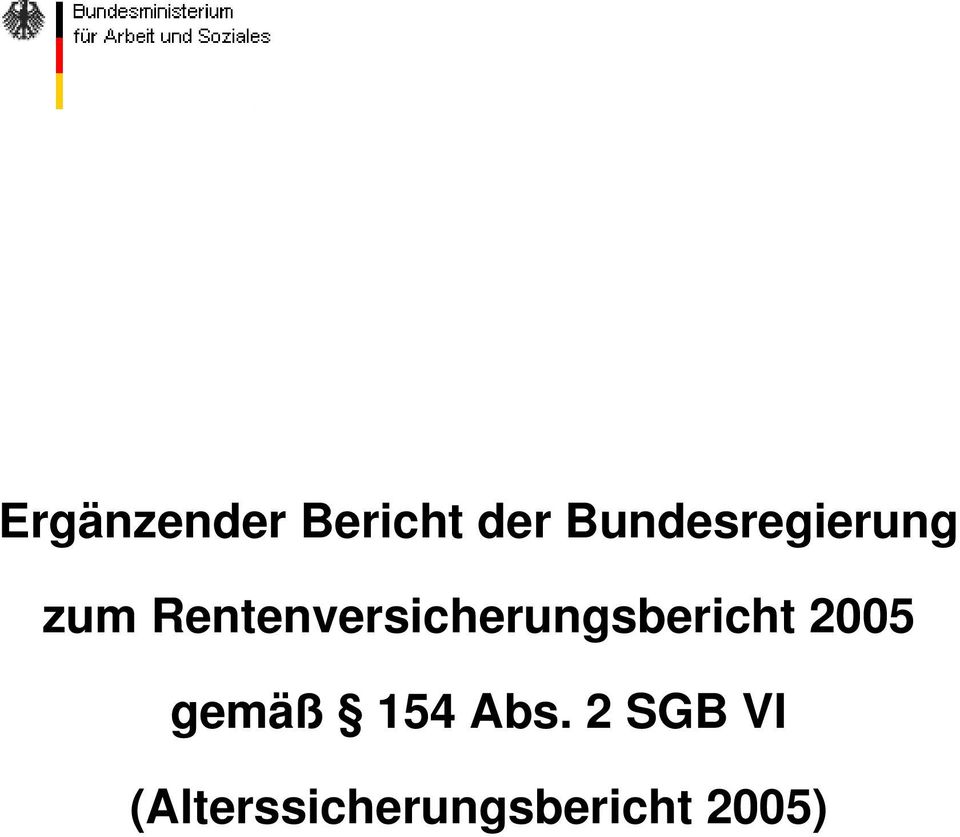 Rentenversicherungsbericht 2005