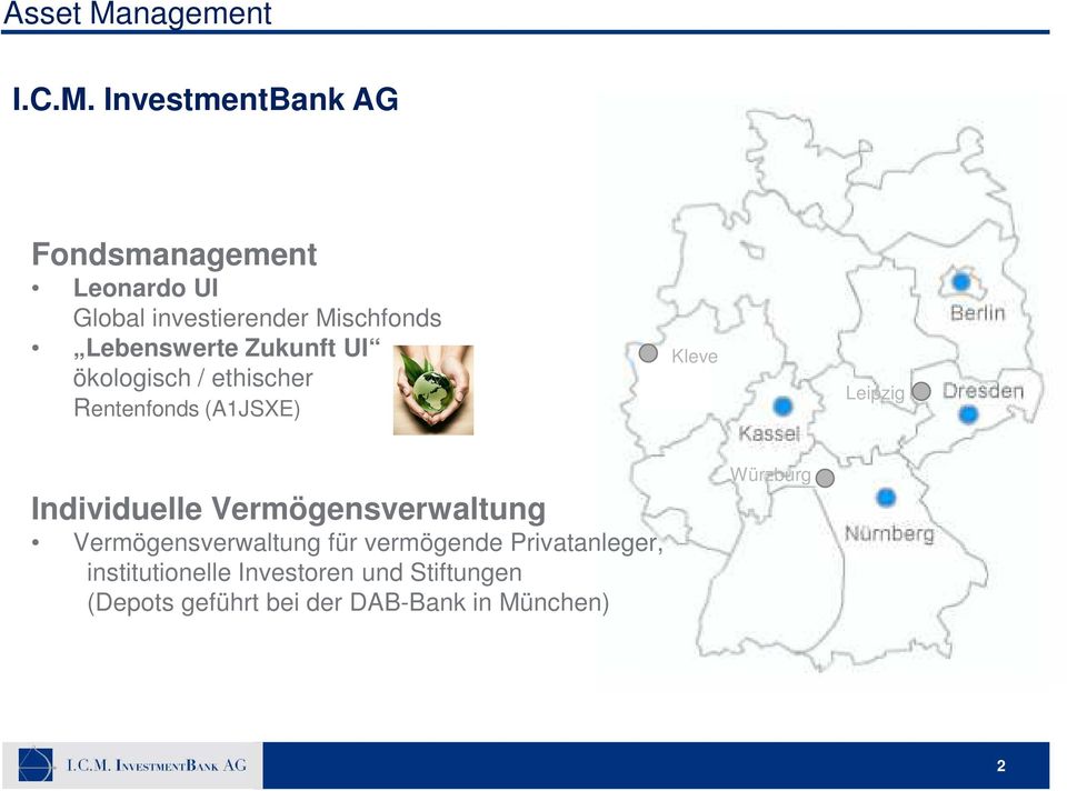 InvestmentBank AG Fondsmanagement Leonardo UI Global investierender Mischfonds Lebenswerte