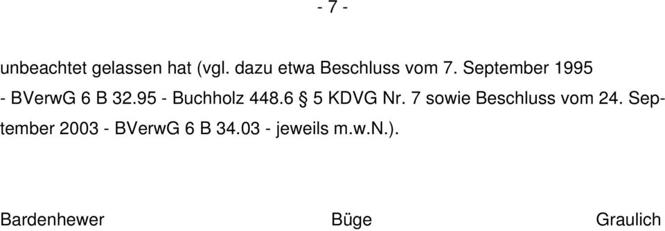 95 - Buchholz 448.6 5 KDVG Nr. 7 sowie Beschluss vom 24.