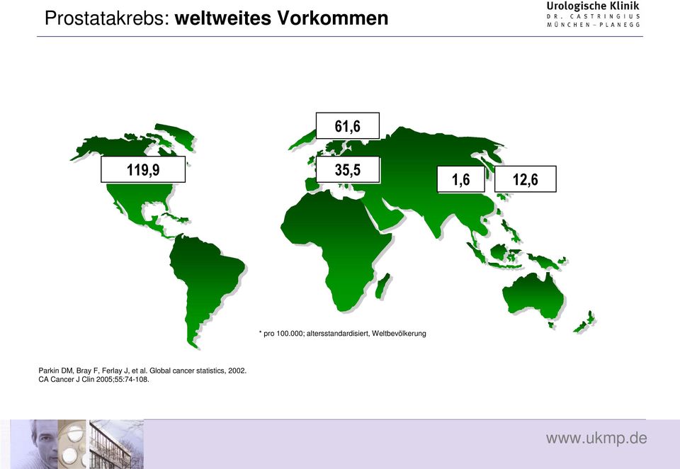 000; altersstandardisiert, Weltbevölkerung Parkin DM,