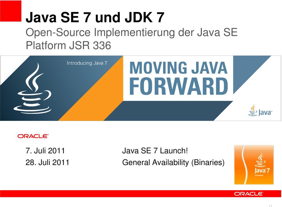 JSR 336 7. Juli 2011 Java SE 7 Launch!