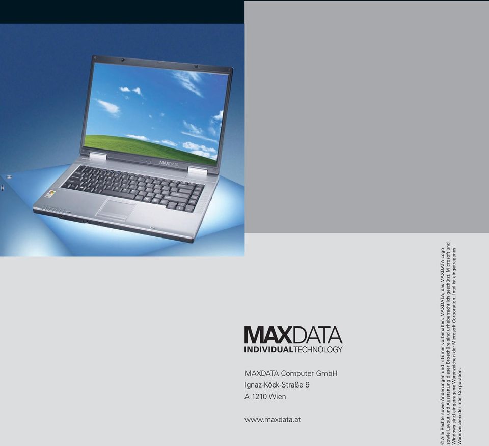 MAXDATA, das MAXDATA Logo sowie Layout und Ausstattung dieser Broschüre sind