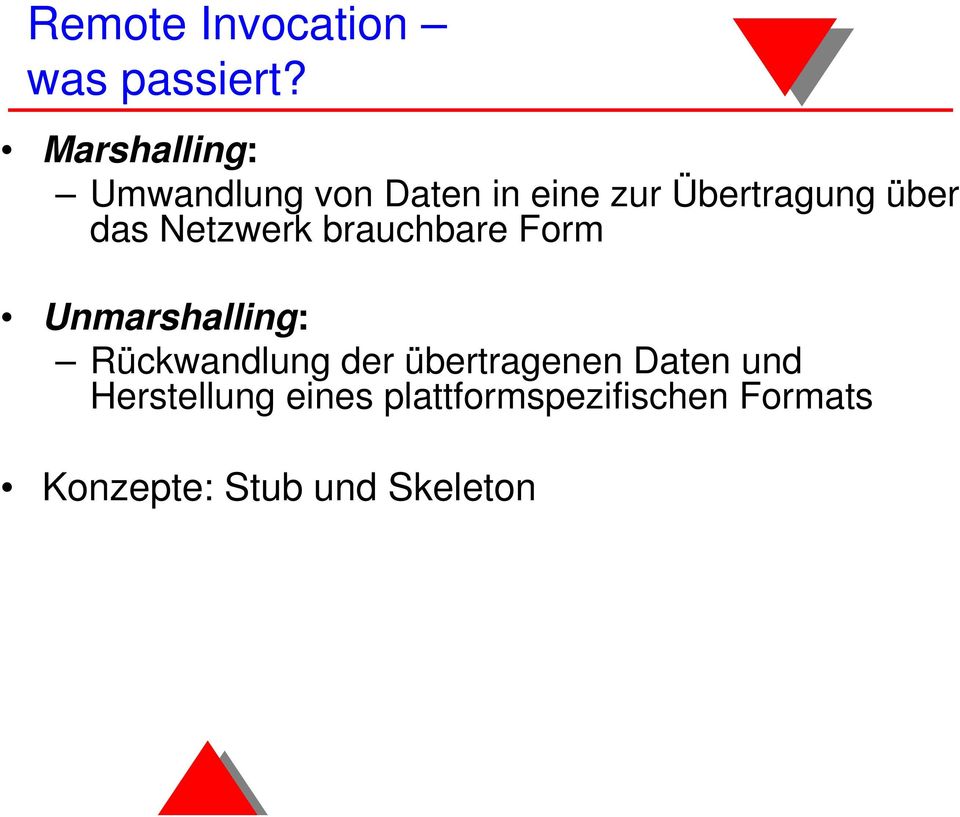 das Netzwerk brauchbare Form Unmarshalling: Rückwandlung der