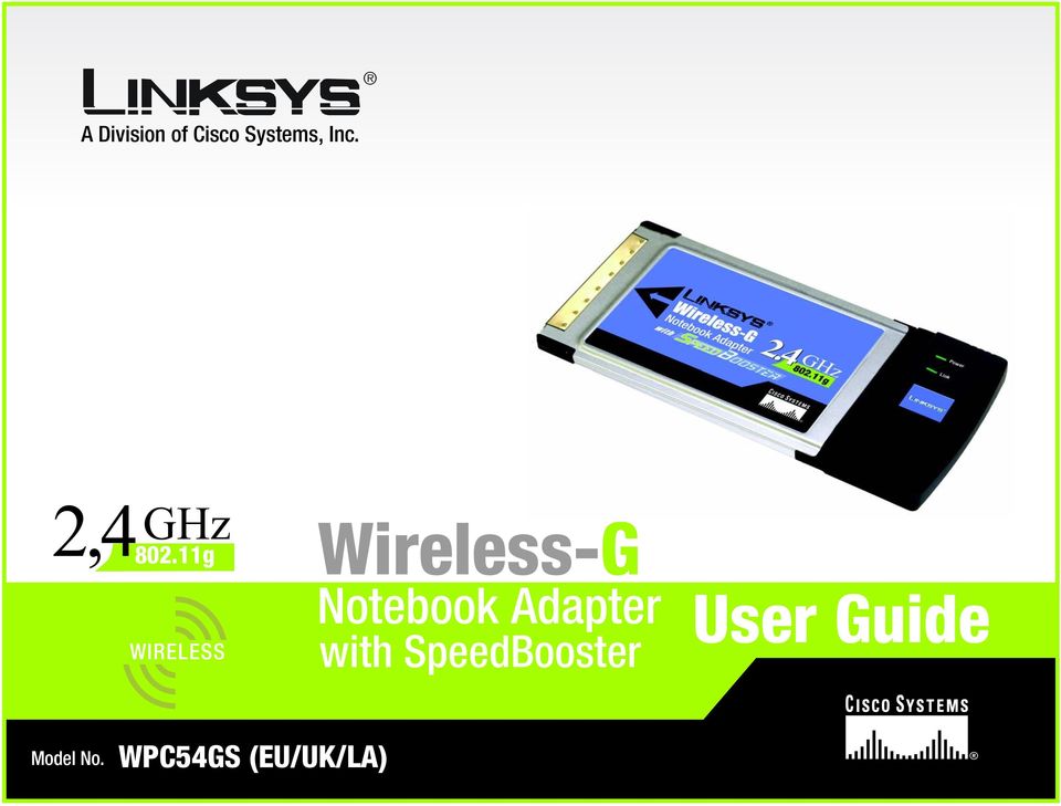 11g WIRELESS Wireless-G Notebook