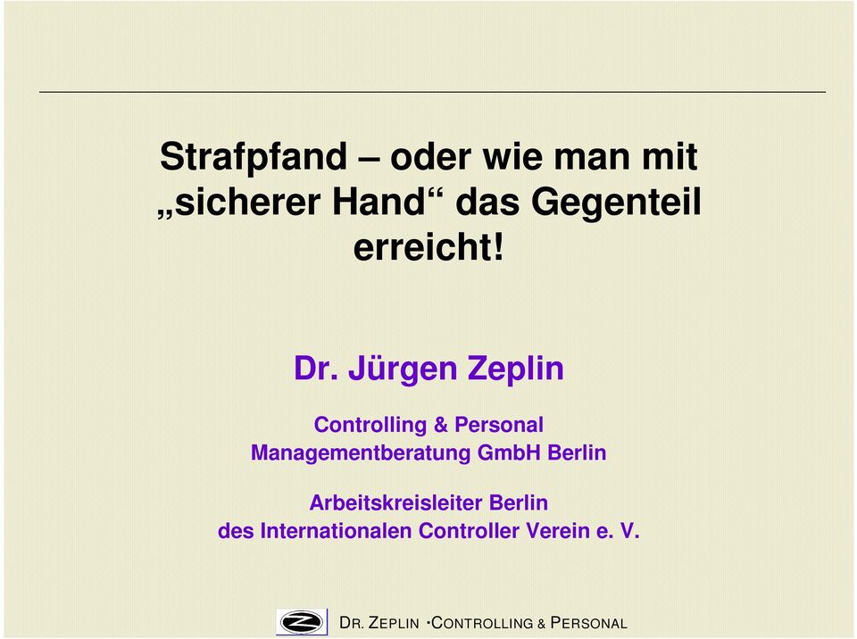 Jürgen Zeplin Controlling & Personal