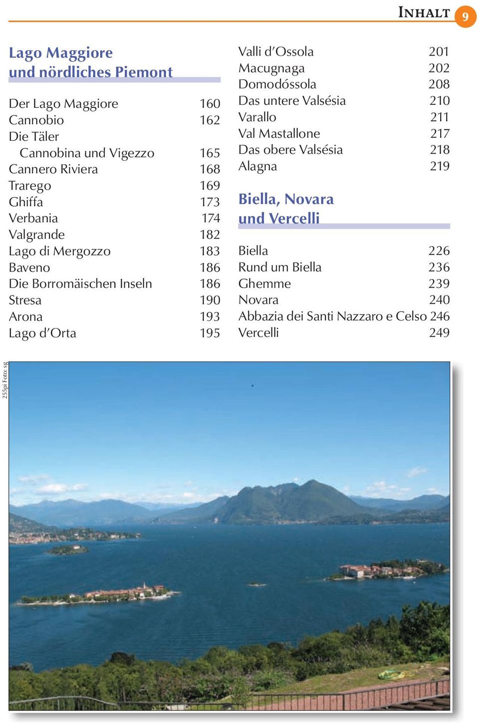 Orta 195 Valli d Ossola 201 Macugnaga 202 Domodóssola 208 Das untere Valsésia 210 Varallo 211 Val Mastallone 217 Das obere Valsésia 218