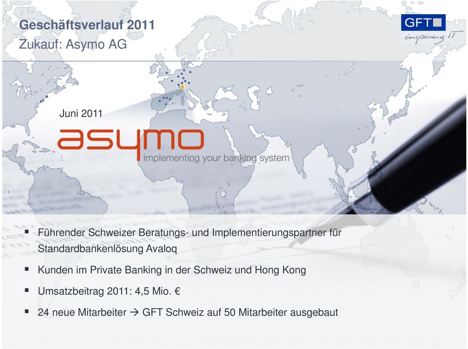 Kunden im Private Banking in der Schweiz und Hong Kong Umsatzbeitrag