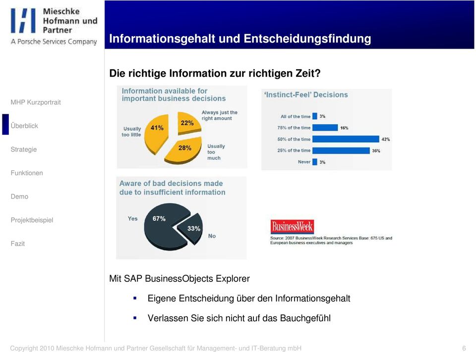 Mit SAP BusinessObjects Explorer Eigene Entscheidung über den