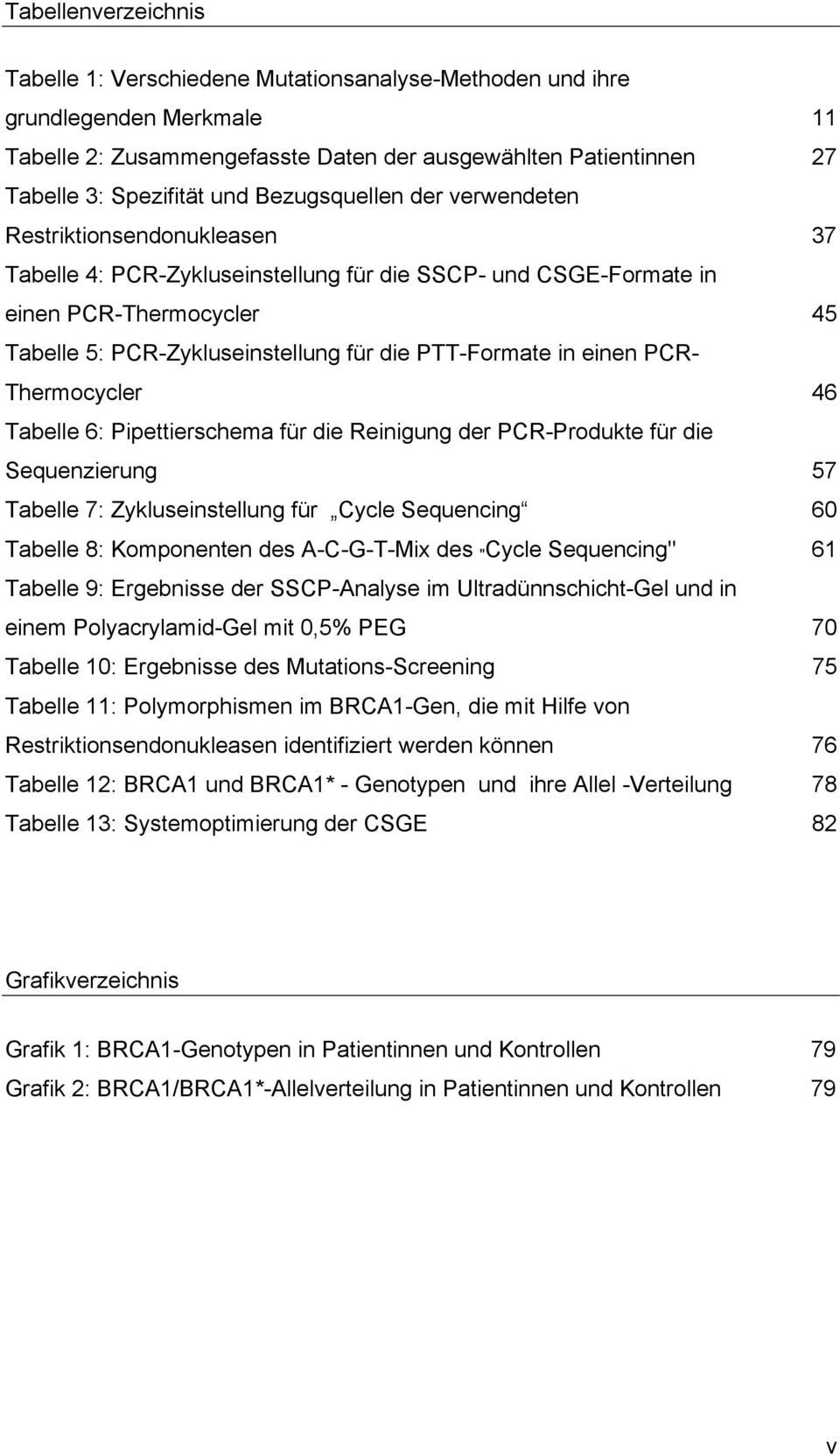 PTT-Formate in einen PCR- Thermocycler 46 Tabelle 6: Pipettierschema für die Reinigung der PCR-Produkte für die Sequenzierung 57 Tabelle 7: Zykluseinstellung für Cycle Sequencing 60 Tabelle 8: