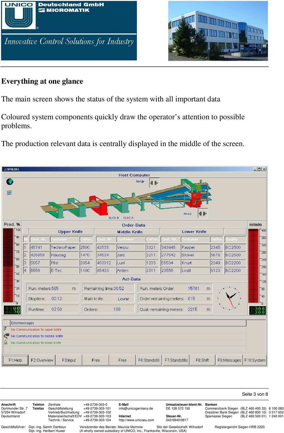 draw the operator s attention to possible problems.