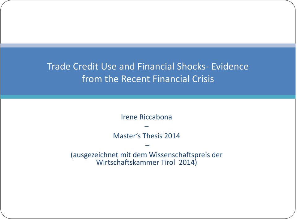 Master s Thesis 2014
