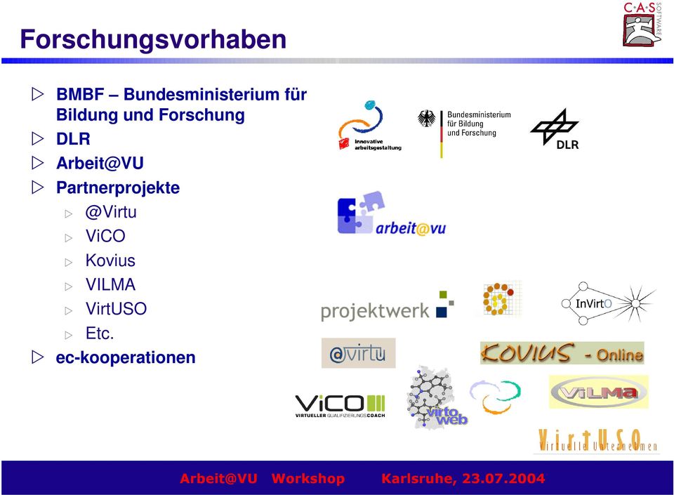 Forschung DLR Arbeit@VU