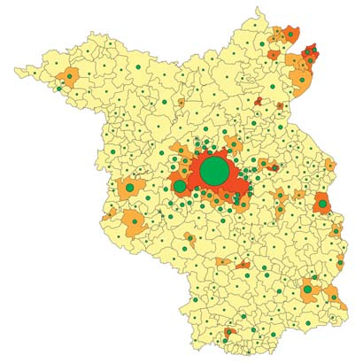 2.3.2 Ausländer/innen im Land Brandenburg Strukturatlas Land Brandenburg Hauptstadtregion Berlin-Brandenburg Ausländer 2011 Ausländer ab 10 Personen 10 bis unter 100 100 bis unter 1.000 1.