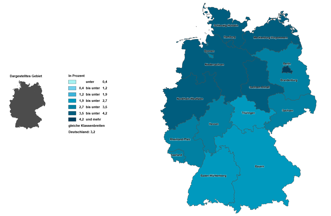 Ebene: Bund und Länder Anteil der jungen Erwachsenen (20-24 Jahre) ohne Schulabschluss laut Zensus 2011