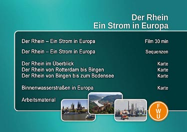 Zum Inhalt Der Rhein Ein Strom in Europa Film (30 min) Auf einer Reise entlang des Rheins von der Mündung bei Rotterdam bis zu seiner Quelle in den Schweizer Alpen werden die verschiedenen
