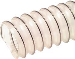 Schläuche (große Nennweiten) Vakuum-Kunststoffspiralschläuche aus PVC-Flex Werkstoffe: Weich-PVC anthrazit, Stützwendel Hart-PVC weiß (innen glatt, außen gewellt) Temperaturbereich: 0 C bis max.