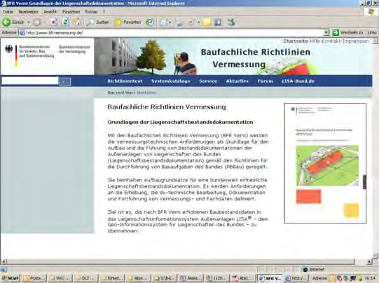 Baufachliche Richtlinien Vermessung (BFR Verm) Dokumentation