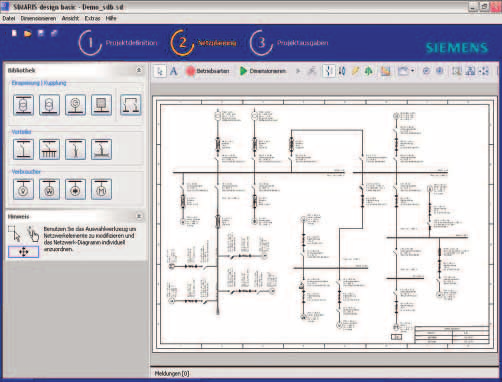 Siemens AG 2008 Dimensionieren mit Reduzierung von Routinearbeiten Dimensionierung auf Basis realer Produkte nach anerkannten technischen Regeln und Normen hinterlegte Produktdatenbank