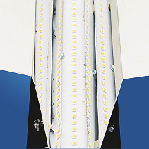 Montagehöhe bis 8m high-bay LED Hallenleuchte Monos high-bay LED, LED Hallenleuchte mit breitstrahlendem Hochleistungsreflektor für Montagehöhen bis 8m, EVG, Lichtfarbtoleranz MacAdam 3,