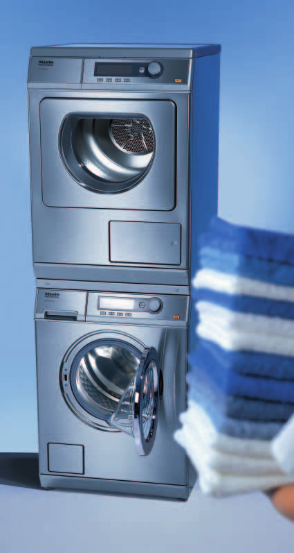 Vorteile der Miele Profi-Technik KLEINE RIESEN Waschmaschinen und Trockner für universelle Anwendungen Die KLEINEN RIESEN bilden die Miele Einstiegsklasse für das Waschen und Trocknen unter
