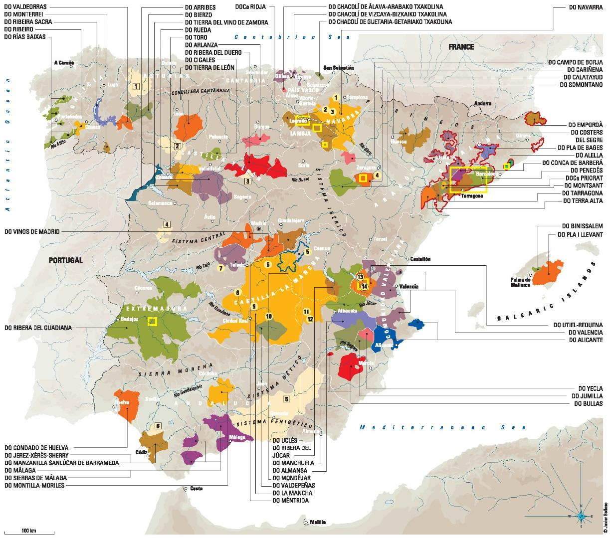 Weinbauregionen Überblick Nachfolgende Zahlen mit