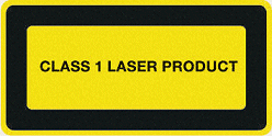 Anhang 8 Anhang 8.1 Sicherheitshinweis und Verhaltensregeln zur Laser- Klasse 1 Laser-Klasse 1 Produkt - Unfallgefahr durch Blendung!