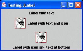 11.1.2 Ein erstes Swing Programm Swing Komponente JLabel (fortgesetzt) // execute application public static void main( String args[] ) { LabelTest application = new LabelTest(); } application.